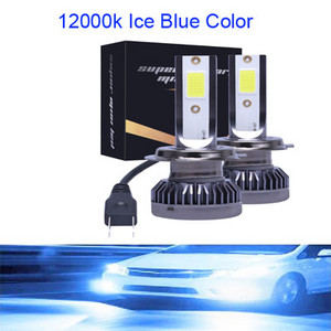 2vnt H7 H4 LED priekiniai žibintai automobiliams lemputės 12V balta 6500K COB F2 H1 H3 H11 H8 H13 9005 9006 mini rūko žibintai priekiniai žibintai žibintai
