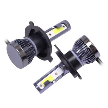 2Pcs H7 H4 LED фарове за автомобили Крушки 12V Бял 6500K COB F2 H1 H3 H11 H8 H13 9005 9006 Мини фарове за мъгла Фарове Лампи