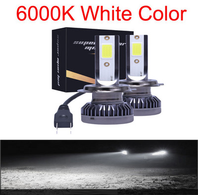 2vnt H7 H4 LED priekiniai žibintai automobiliams lemputės 12V balta 6500K COB F2 H1 H3 H11 H8 H13 9005 9006 mini rūko žibintai priekiniai žibintai žibintai