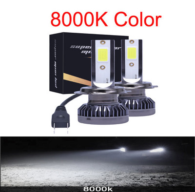 2vnt H7 H4 LED priekiniai žibintai automobiliams lemputės 12V balta 6500K COB F2 H1 H3 H11 H8 H13 9005 9006 mini rūko žibintai priekiniai žibintai žibintai