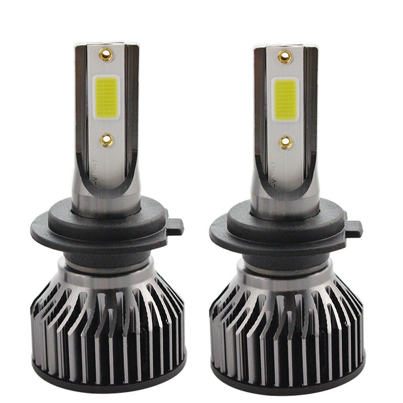 2vnt H7 H4 LED priekiniai žibintai automobiliams lemputės 12V balta 6500K COB F2 H1 H3 H11 H8 H13 9005 9006 mini rūko žibintai priekiniai žibintai žibintai