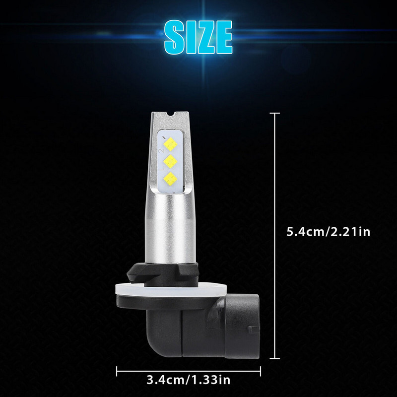 2tk 12V 881 LED udusõidutulede pirnid DRL 881 881L 881X 889 886 894 894X 896 898 862 888 H27 6000K Xenon White automaatvalgustus