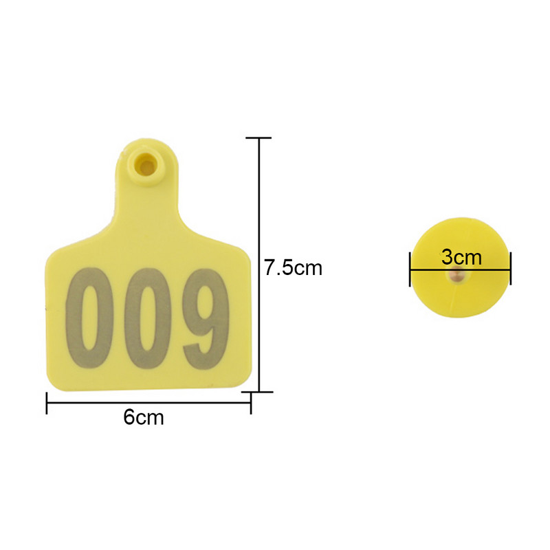 20 DB szarvasmarha füljelző címke lézeres tehén füljelző címke réz fej fülbevaló haszonállatok digitális azonosító kártya