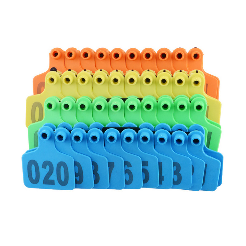 20 DB szarvasmarha füljelző címke lézeres tehén füljelző címke réz fej fülbevaló haszonállatok digitális azonosító kártya