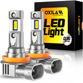 OXILAM 2 buc Turbo H8 H11 LED Canbus Fara Eroare 12V 60W Far Auto 16000LM 6500K HB4 9006 HB3 9005 HIR2 9012 LED Mini Dimensiune 1:1