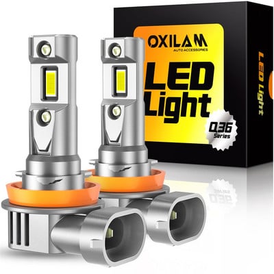 OXILAM 2 buc Turbo H8 H11 LED Canbus Fara Eroare 12V 60W Far Auto 16000LM 6500K HB4 9006 HB3 9005 HIR2 9012 LED Mini Dimensiune 1:1