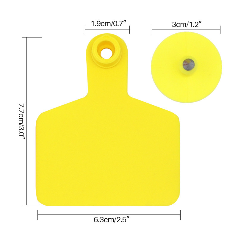 100 kom. Visokokvalitetni Tpu materijal, ušne etikete za goveda, plastične prazne ušne markice za govedo