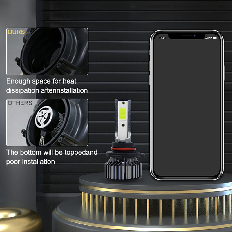 Noi 2 buc 12000LM H4 H7 H1 H8 H9 H11 9005 HB3 9006 HB4 LED far auto far Turbo lampă de ceață 6000K 12V 24V