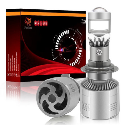 2 buc., Lampă Canbus H4 H7 H11 9005 9006 HB3 HB4 LED Super Mini Lentilă de proiector, Lampă de ceață LED de mare putere 25000LM pentru moto auto