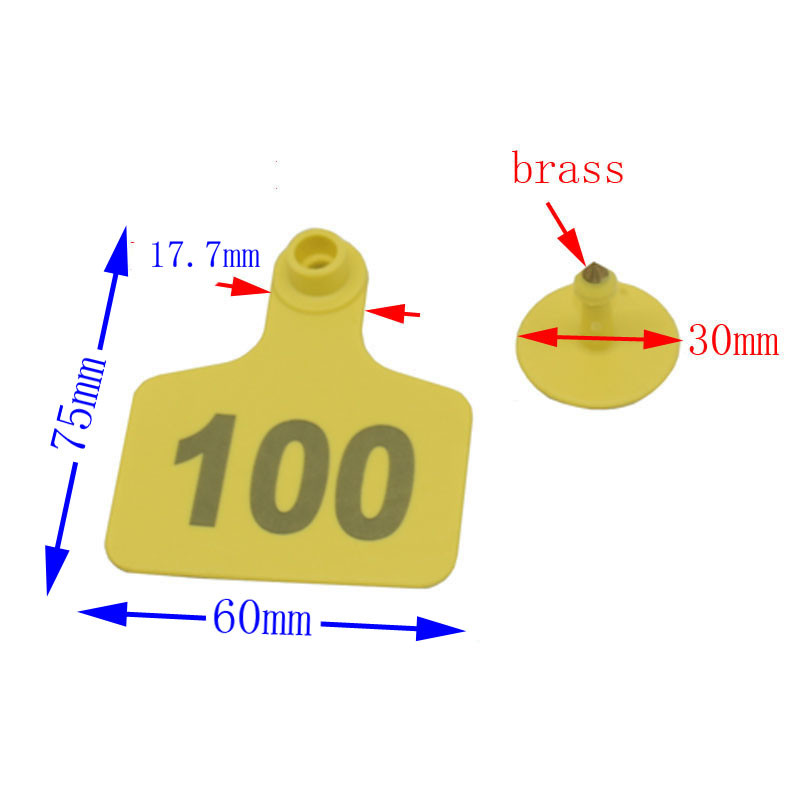 100 db Állatazonosító füljelző NO.1-100 Alkalmazni sertésre Szarvasmarha juh szamár ló Haszonállatok takarmányozása Haszonállat kellékek