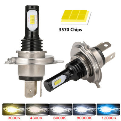 Mini 3000K 6000K 8000K 12000LM 9005 H1 880 H4 Turbo Led Headlight H3 H7 H11 9006 Bulbs Super Bright Diode Lamp for Auto Fams
