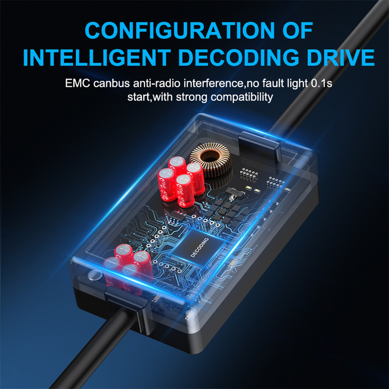 2 buc. 100 W H4 proiector LED 60000LM Becuri faruri auto Bi-LED Mini proiector cu obiectiv H4 Mini obiectiv proiector 6000K Proiector faruri