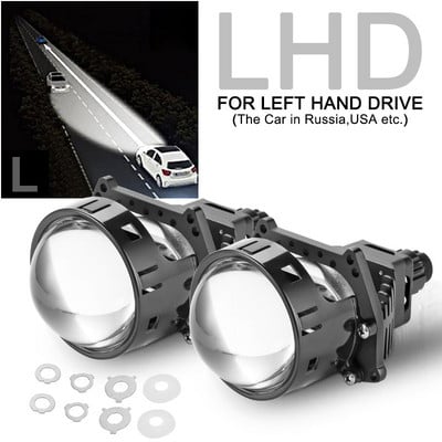 3,0 hüvelykes Bi LED lencse fényszóró projektor lencsék Hi/Lo Beam autólámpák készletek utólag beépíthető H4 H7 9005 HB3 9006 HB4 fényszóró egység