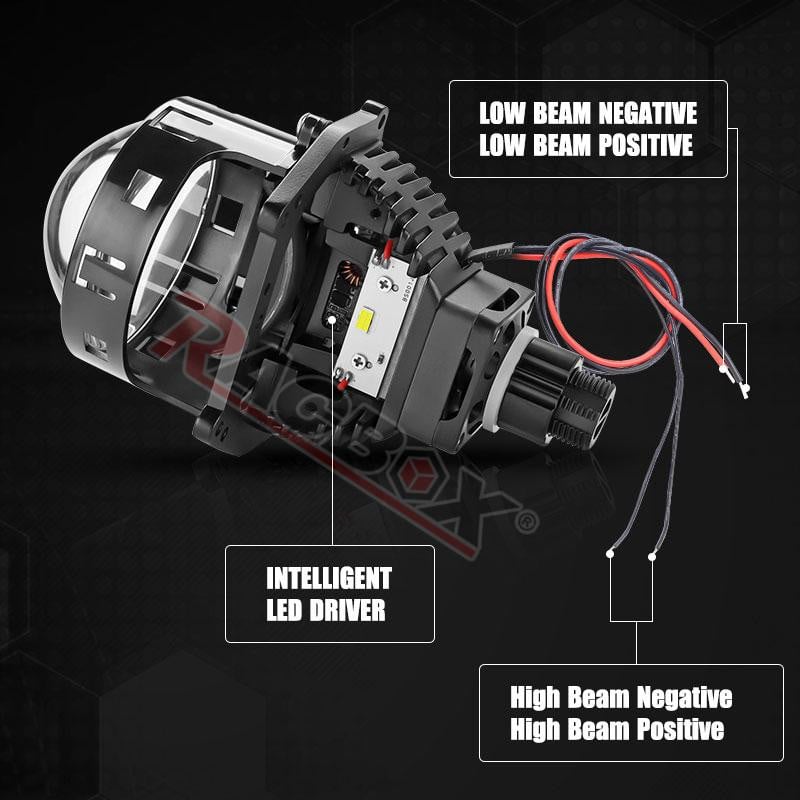 3,0 hüvelykes Bi LED lencse fényszóró projektor lencsék Hi/Lo Beam autólámpák készletek utólag beépíthető H4 H7 9005 HB3 9006 HB4 fényszóró egység