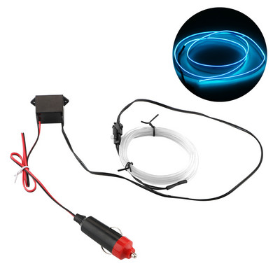 Benzi luminoase Decorare interioară Lampă decorativă Mașină 12V LED Lumini reci Neon Flexibil EL Sârmă Car Styling 5m 2m 1m