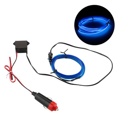 Benzi luminoase Decorare interioară Lampă decorativă Mașină 12V LED Lumini reci Neon Flexibil EL Sârmă Car Styling 5m 2m 1m