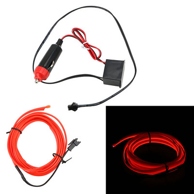 Benzi luminoase Decorare interioară Lampă decorativă Mașină 12V LED Lumini reci Neon Flexibil EL Sârmă Car Styling 5m 2m 1m