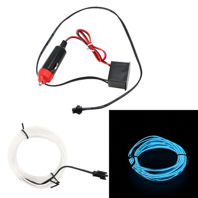 Benzi luminoase Decorare interioară Lampă decorativă Mașină 12V LED Lumini reci Neon Flexibil EL Sârmă Car Styling 5m 2m 1m