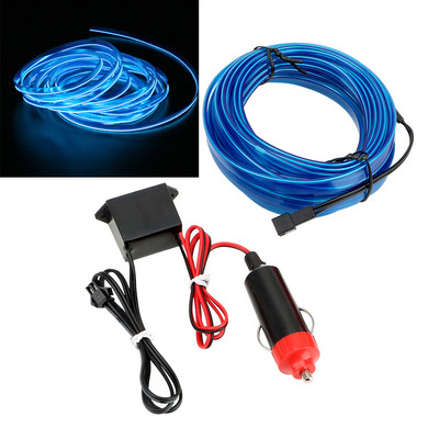 Benzi luminoase Decorare interioară Lampă decorativă Mașină 12V LED Lumini reci Neon Flexibil EL Sârmă Car Styling 5m 2m 1m