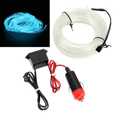 Benzi luminoase Decorare interioară Lampă decorativă Mașină 12V LED Lumini reci Neon Flexibil EL Sârmă Car Styling 5m 2m 1m