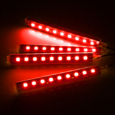 Dash Floor Foot Strip Lights Lampă decorativă auto 9 LED 4 în 1 Lumini de atmosferă pentru interiorul mașinii Adaptor pentru brichetă