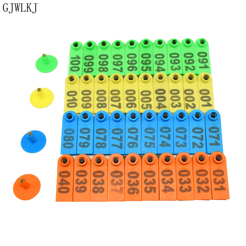 Animal Supplies 1-500 etichetă pentru urechi de oaie tip laser Cercei cu cap de cupru Materiale pentru animale de fermă 100 buc