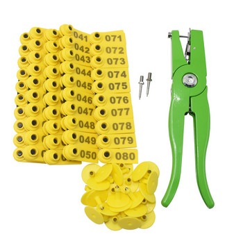 1 Set Ear Tag Sheep Marker Applicator 001-100 Ear Tags for Goat Identification Kit Ear Tagger with 2pcs Pins Ear Tag Pences