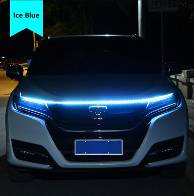 Led Car Hood Lights Universal Headlight Strip Ευέλικτα κομμένα διακοσμητικά ατμοσφαιρικά φωτιστικά αυτοκινήτου DRL Auto φώτα ημέρας