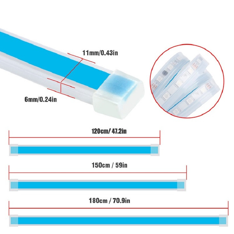 Led automobilio gaubto žibintai universali priekinių žibintų juostelė, lanksti nupjaunama automobilių dekoratyvinės atmosferos lempos DRL automatiniai dienos žibintai