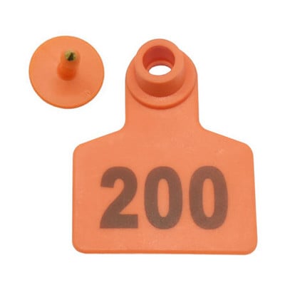 Laser cu cuvântul Semnaliza la ureche de porc Nr. 001-100 Cercei cu cap de cupru Echipament de porc Cărți de identificare pentru animale 100 buc