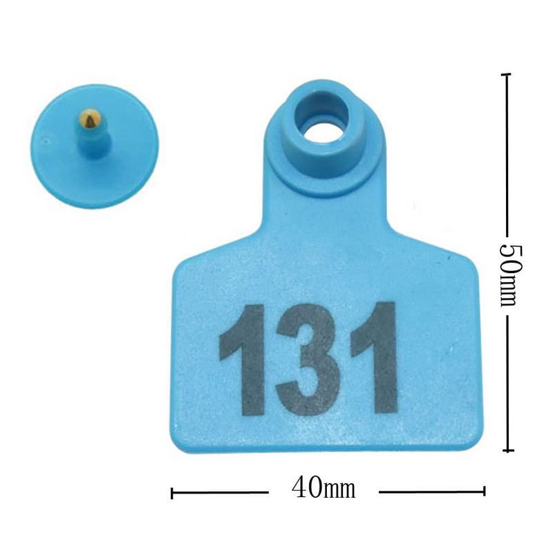 Laser cu cuvântul Semnaliza la ureche de porc Nr. 001-100 Cercei cu cap de cupru Echipament de porc Cărți de identificare pentru animale 100 buc