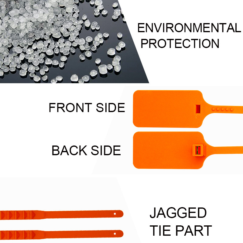 50 de bucăți cu logo personalizat, marca de pantofi, cu fermoar inviolabil, cu etichetă albă, de unică folosință, din plastic, sigilii personalizate de securitate, 11,8"