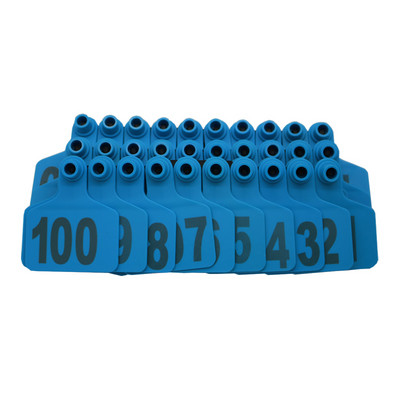 Identifikacija stoke Crvene ušne markice za koze, ovce, goveda, krave, svinje, 100 pakiranja TPU precizne ušne markice