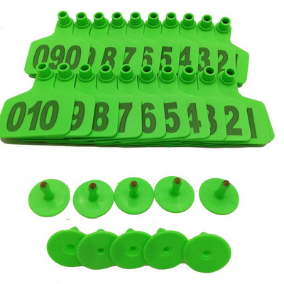 Identifikacija stoke Crvene ušne markice za koze, ovce, goveda, krave, svinje, 100 pakiranja TPU precizne ušne markice