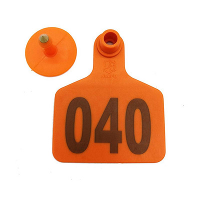 Identifikacija stoke Crvene ušne markice za koze, ovce, goveda, krave, svinje, 100 pakiranja TPU precizne ušne markice