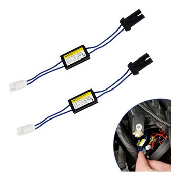 4/2PCS T10 Cable Canbus 12V LED Warning Canceller Decoder 501 T10 T15 194 W5W Car Lights Error Load Resistor Adapter (Σκληρή βάση)