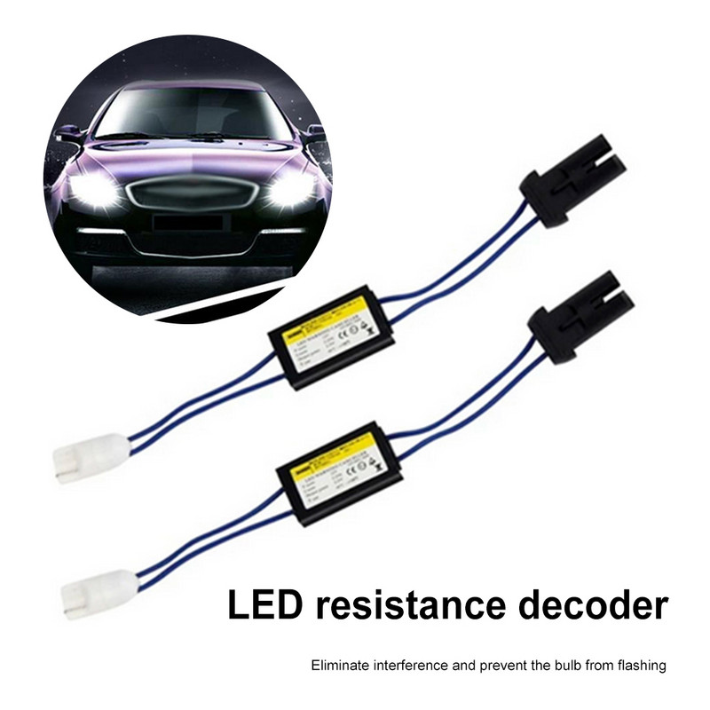 4/2 vnt. T10 Canbus kabelis 12V LED įspėjimo atšaukimo dekoderis 501 T10 T15 194 W5W automobilio žibintų klaidos apkrovos rezistoriaus adapteris (kietas pagrindas)
