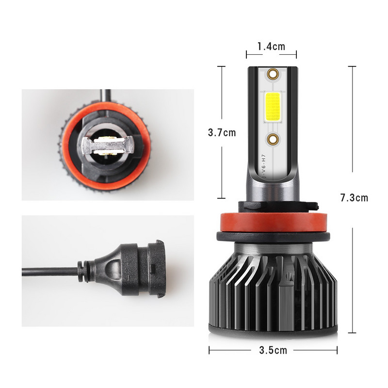 Noi 12000LM H11 H1 H4 H7 LED mini becuri auto pentru faruri 80W 6000K 4300K 8000K 9005 9006 H8 faruri de ceață automate 12V