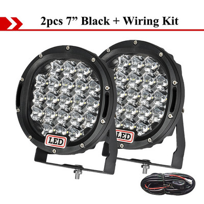 VISORAK 7 hüvelykes spot 12V 24V autó SUV ATV 4x4 4wd Offroad LED munkalámpa tükröződésmentes lencse Jeep Ford Pickup Volvo teherautóhoz