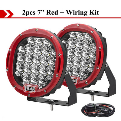 VISORAK 7 hüvelykes spot 12V 24V autó SUV ATV 4x4 4wd Offroad LED munkalámpa tükröződésmentes lencse Jeep Ford Pickup Volvo teherautóhoz
