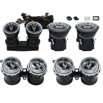 3/64 krāsu automašīnas LED gaisa izplūdes atveres Mercedes-Benz C GLC klasei W205 X253 W213 W222 W117 X156 W176 turbo sprauslas apkārtējā gaisma