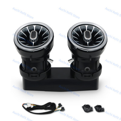 3/64 krāsu automašīnas LED gaisa izplūdes atveres Mercedes-Benz C GLC klasei W205 X253 W213 W222 W117 X156 W176 turbo sprauslas apkārtējā gaisma