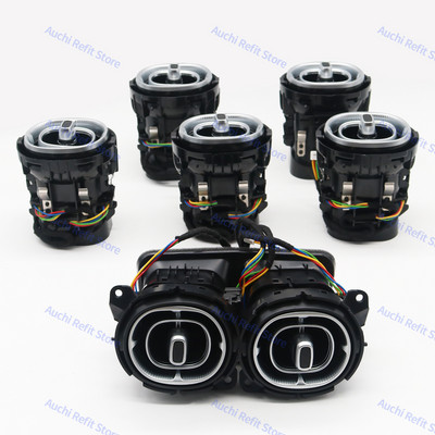 3/64 krāsu automašīnas LED gaisa izplūdes atveres Mercedes-Benz C GLC klasei W205 X253 W213 W222 W117 X156 W176 turbo sprauslas apkārtējā gaisma