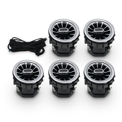 3/64 krāsu automašīnas LED gaisa izplūdes atveres Mercedes-Benz C GLC klasei W205 X253 W213 W222 W117 X156 W176 turbo sprauslas apkārtējā gaisma