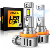 OXILAM 2 buc H8 LED Fara fara erori H11 60W 9005 9006 9012 HB3 HB4 HIR2 12V CSP H9 H16 Turbo 16000LM 6500K LED far auto