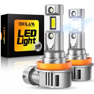 OXILAM 2Pcs H8 LED Error Free H11 60W Prednja svjetla 9005 9006 9012 HB3 HB4 HIR2 12V CSP H9 H16 Turbo 16000LM 6500K Glavna svjetla automobila LED