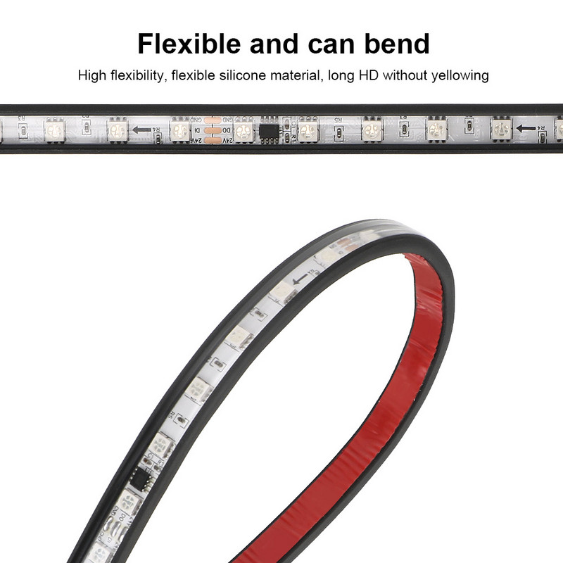 Lămpi de atmosferă pentru acoperișul camioanelor cu bandă LED flexibilă, colorată, super luminoasă, rezistentă la apă, 24V