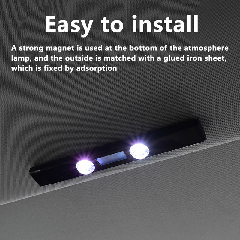 Bandă de lumină cu LED-uri pentru atmosferă auto Interior acoperiș decorativ Încărcare USB fără fir Star Party Lampă ambientală Accesorii pentru vehicule