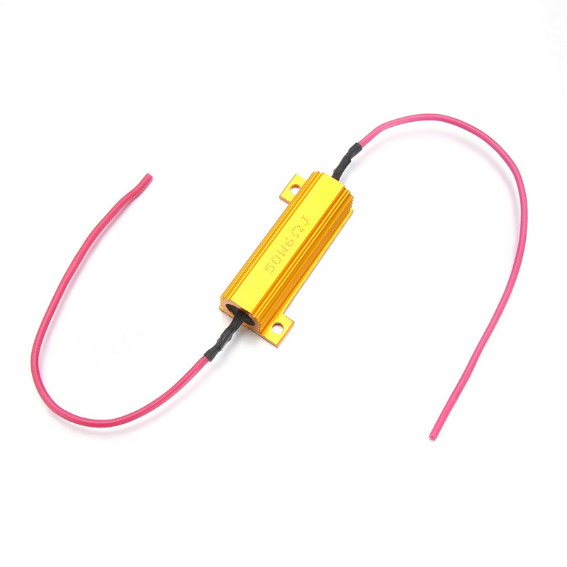 Rezistență de încărcare 50W 6 ohmi Rezistență de încărcare Rezistență LED Bec rapid Hyper Flash Semnal de întoarcere Intermitent LED Eroare Rezistență cablare Accesorii auto