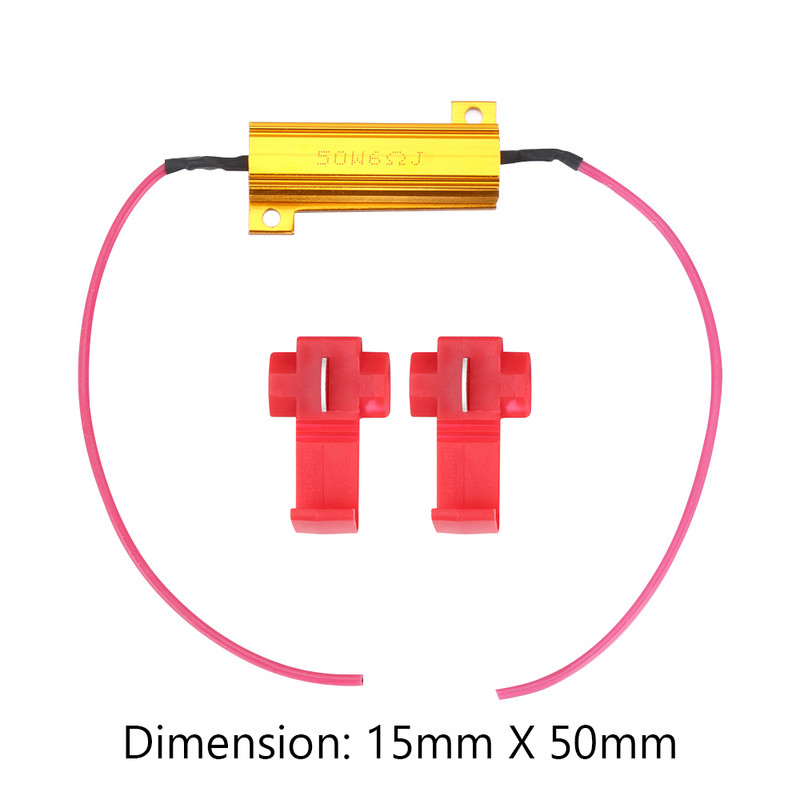 Rezistență de încărcare 50W 6 ohmi Rezistență de încărcare Rezistență LED Bec rapid Hyper Flash Semnal de întoarcere Intermitent LED Eroare Rezistență cablare Accesorii auto